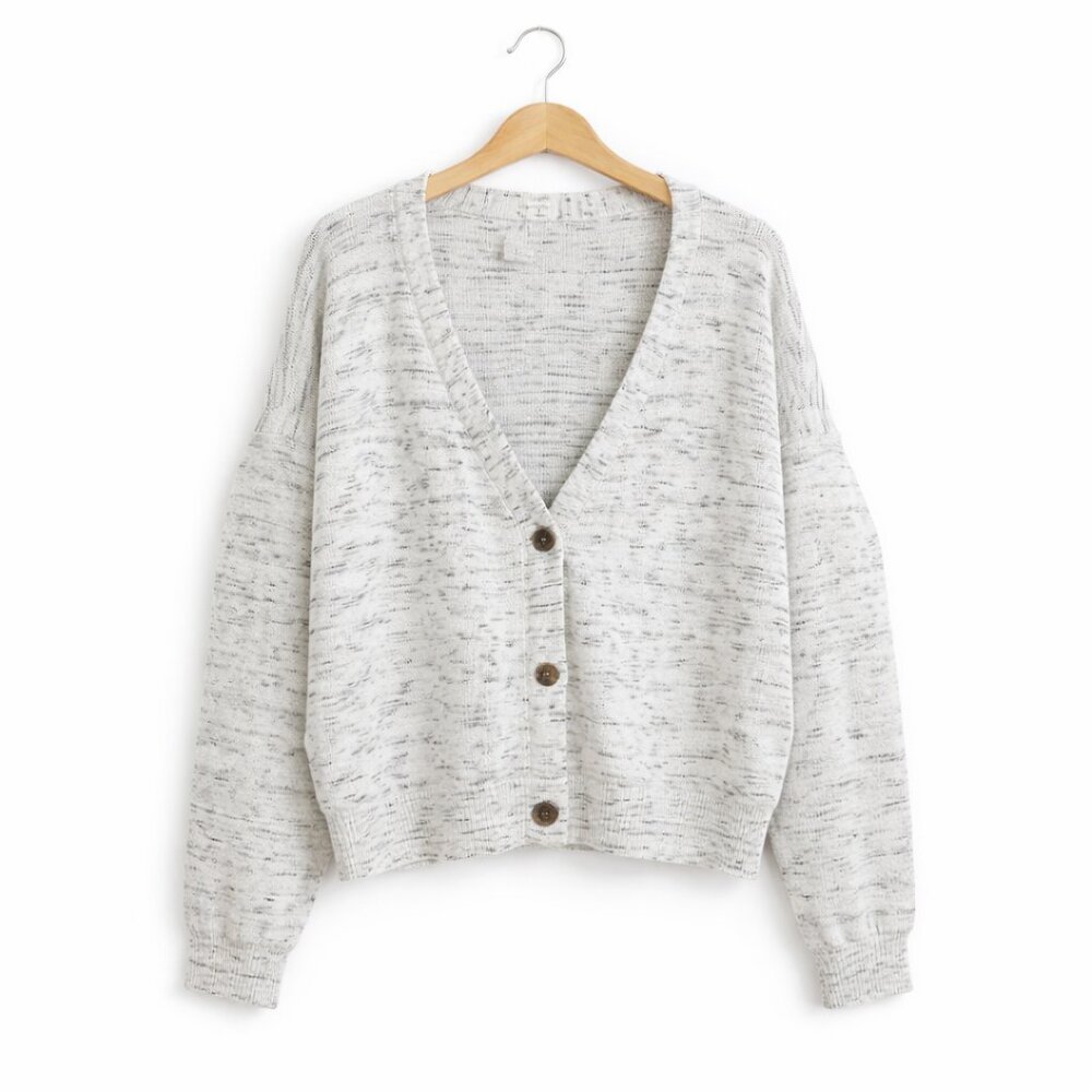 JOIE | Heathered Cream Buttonup Cardigan Sweater - Large